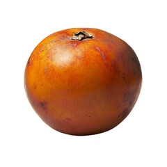 Obraz premium Single Ripe Persimmon Isolated on Transparent Background
