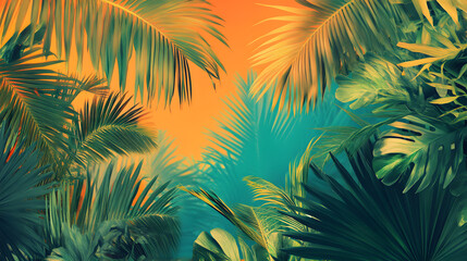 Bright Teal and Orange Create a Jungle Kaleidoscope