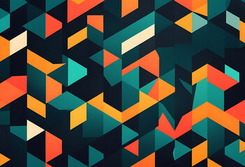 Geometric abstract background, Abstract shapes concept design, Abstract background with colorful triangles for magazines, Retro Cube Background Pattern, gradient colored background