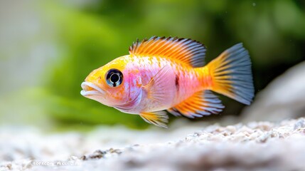 Fototapeta premium Colorful fish swimming in aquarium tank
