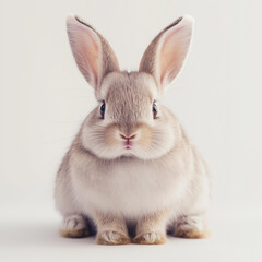 Fototapeta premium white rabbit on white background