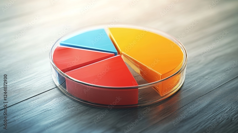 Leinwandbilder a clear, colorful pie chart illustrating the distribution of a company's operating costs, with each 