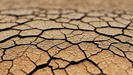 closeup of a very low precipitation on an arid desert background