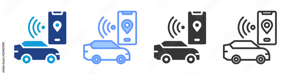 Aufkleber seamless mobility icon set multiple style collection