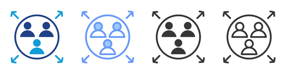 Increased capacity icon set multiple style collection