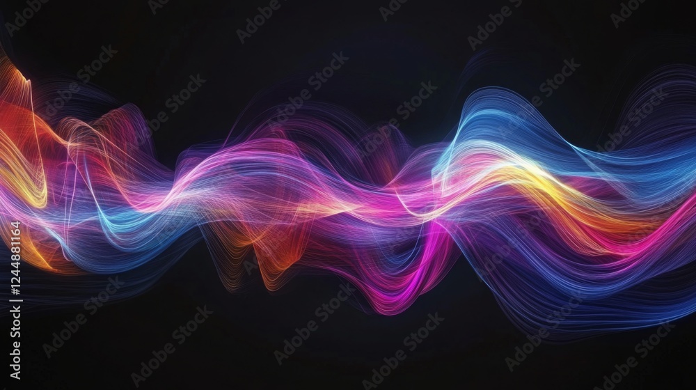 Leinwandbilder a colorful heartbeat graph flowing smoothly across a digital display, representing the life force an