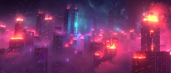 Obraz premium AI building cities on planet.