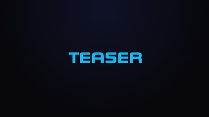 Glowing explosion TEASER text reveal blue and pink