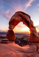 sunrise at mesa arch in canyonlands national park near moab,utah,usa
