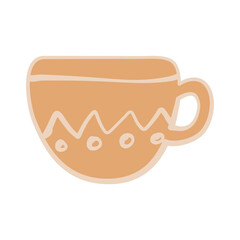Aesthetic stylized coffee cup illustration art