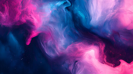 Obraz premium Vibrant Color Explosion of Electric Blue and Magenta Streams