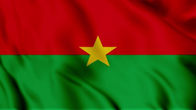 waving national flag burkina foco 