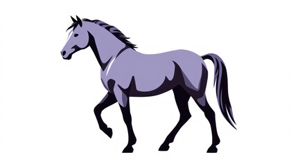 Obraz premium A Majestic Grey Horse Stands Gracefully