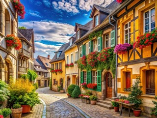 Obraz premium Charming Dauphin street scenes: historical architecture, French heritage, candid royal city moments.