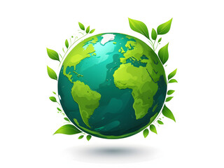 green planet earth world environment theme design illustration