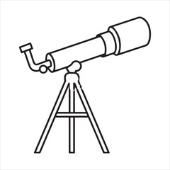 Telescope icon vector art illustration.