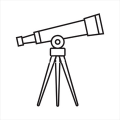 Telescope icon vector art illustration.