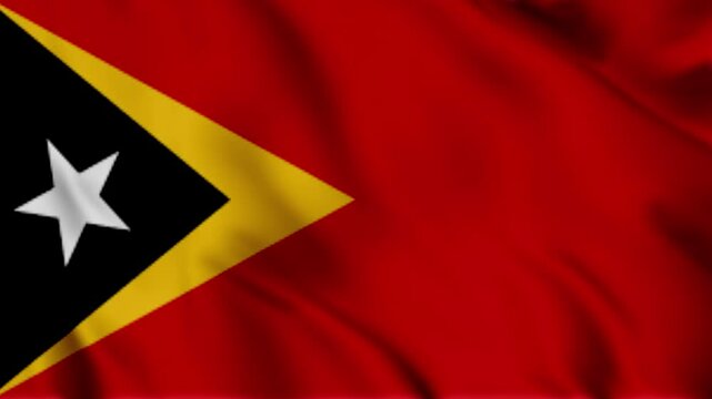 East timor flag animation video 4k 