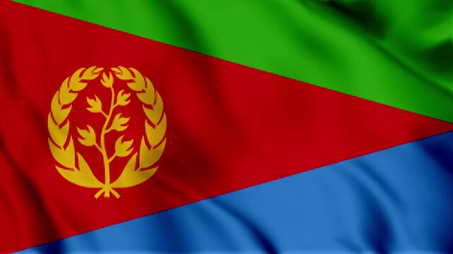 flag of eritrea animation video 4k