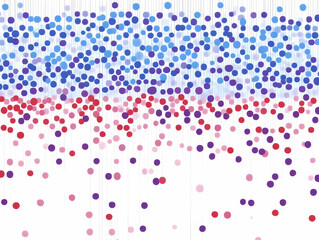 Colorful Dots Suspended on Strings Create a Vibrant Abstract Background Design.