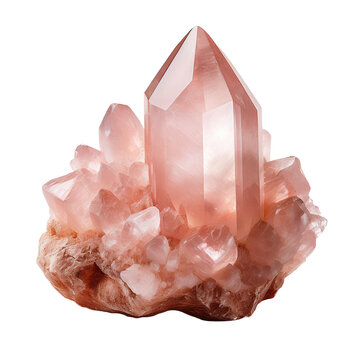 Cristal de cuarzo rosado