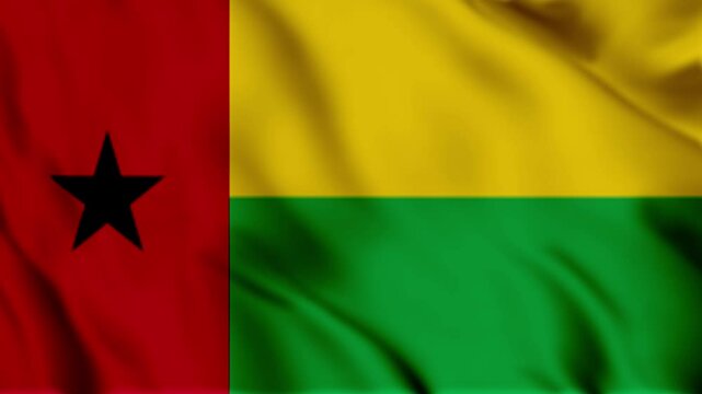 guinea bissau flag animation video 4k