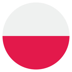 Poland flag. Poland circle flag logo icon computer vector illustration design