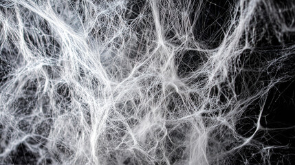 Creepy Spider Webs Frame for Halloween Party Posters, Dark Background.