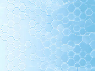 Obraz premium Abstract background with blue translucent hexagons forming a futuristic pattern.