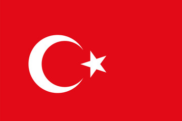 Turkey flag, national banner of the country of turkiye.