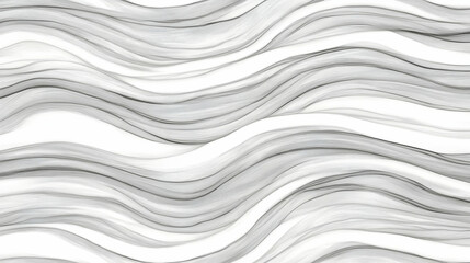 Fototapeta premium Abstract Gray and White Wavy Lines Background Creates a Smooth and Flowing Visual Effect.