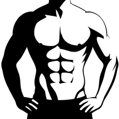 Muscular body silhouette