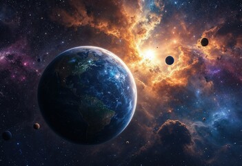 beautiful constellations and planet