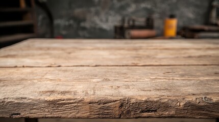 Rustic Wooden Table Surface Texture Close-up View