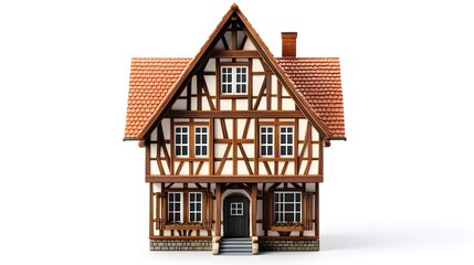 Fototapeta premium Luxury Toy House Isolated In White Background