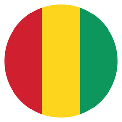 Fototapeta premium Guinea flag. Guinea circle flag logo icon computer vector illustration design
