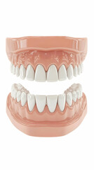 Obraz premium 3D Illustration of Healthy Teeth and Gums Shows Perfect Oral Hygiene Practices