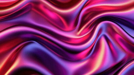 Fototapeta premium Colorful Satin Fabric with Light Reflections and Flowing Movement