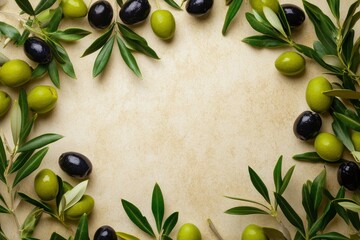 Stylish Invitation Card with Olive Branches Design