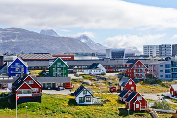 Top view of colorful cityscape of Nuuk Greenland  © weiguo1