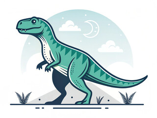 Fototapeta premium tyrannosaurus dinosaur vector illustration