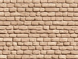 Fototapeta premium Beige Stone Wall Texture Creates a Rustic and Natural Seamless Background for Designs