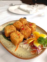 fried tofu dish