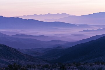 Purple Desert Mountains Sunrise