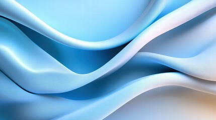 Obraz premium Soft Blue Waves of Fabric Creating an Elegant Fluid Background