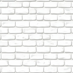 White Brick Wall Texture Background forms a Seamless Repeating Pattern Ideal for Interior Design