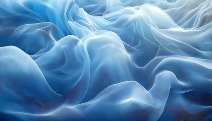Sleek abstract in shades of blue with flowing lines and a serene aesthetic, generated by AI.