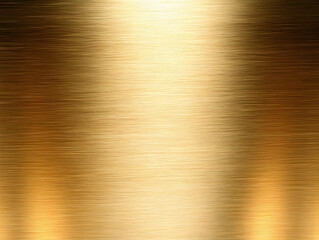 Shiny Gold Brushed Metal Texture Background with Smooth Surface