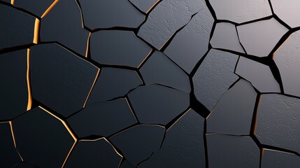 Close-Up of Cracked Surface with Warm Light Highlighting Texture