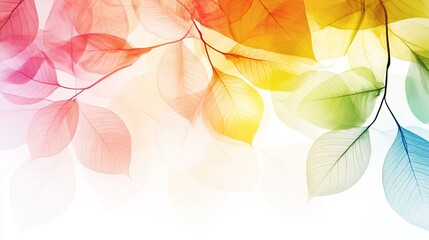  Transparent Colorful Leaves Background: A Vibrant and Ethereal Design for Creative Projects
